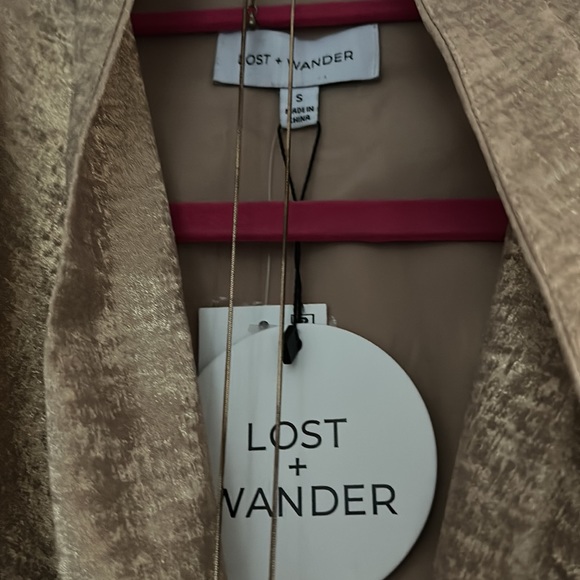 LOST + WONDER Double Breasted Gold Wrap/Tie Dress- NWT - Picture 5 of 6